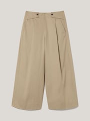 Jigsaw Natural Wide Leg 100% Cotton Trousers - Image 6 of 6