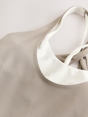 self. Stone Twist Back Crop Top - Image 4 of 4