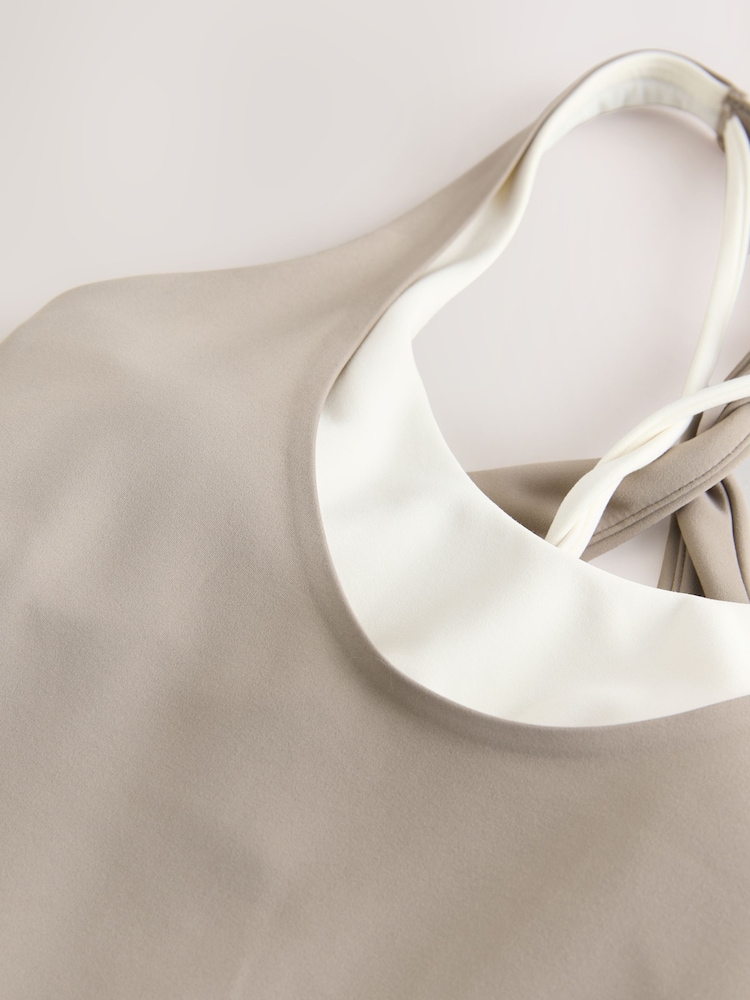 self. Stone Twist Back Crop Top - Image 4 of 4