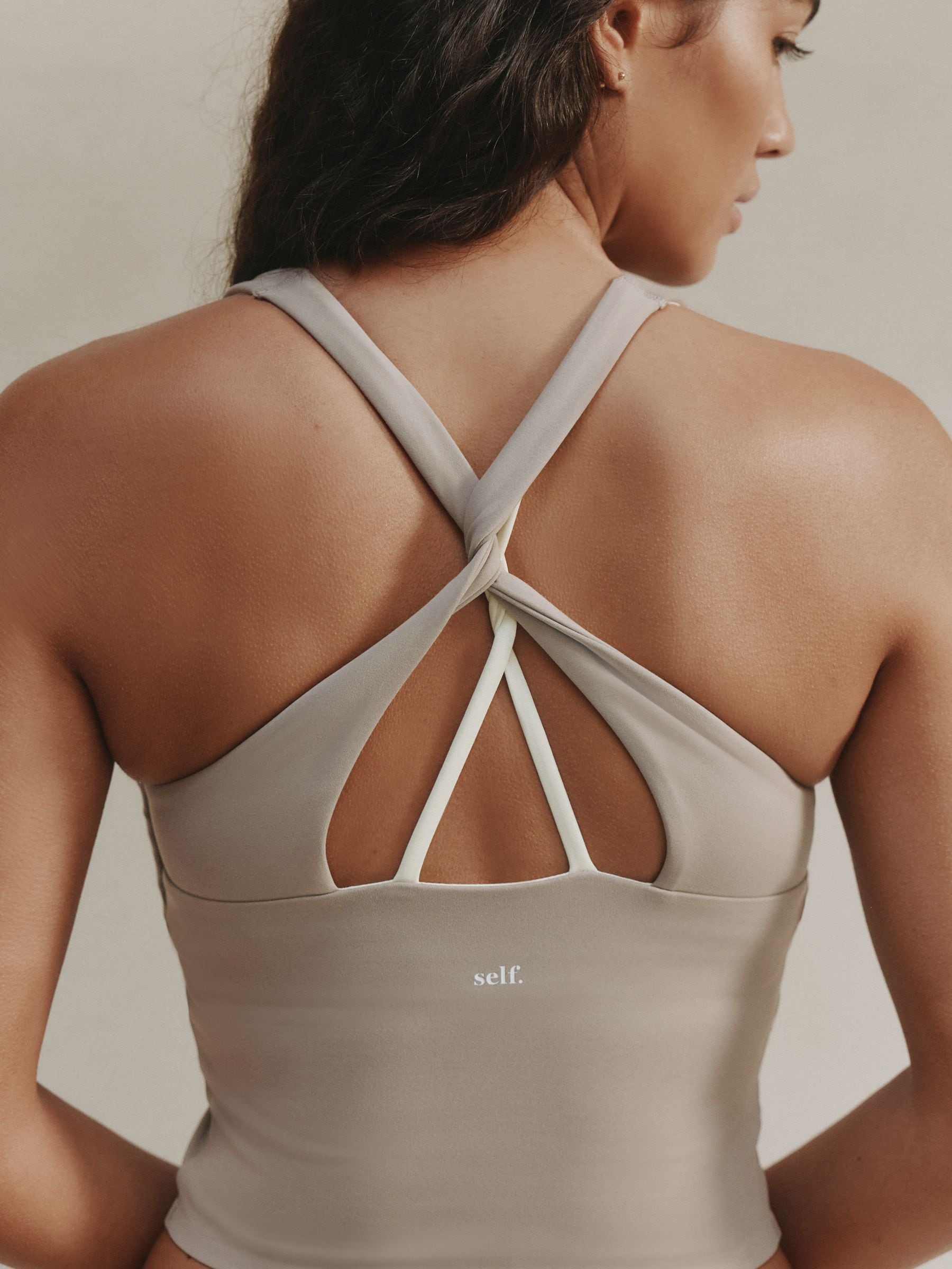 Buy self. Stone Twist Back Crop Top from Next Romania