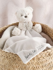 Brown Born in 2026 Bear Baby Comforter - Image 1 of 4