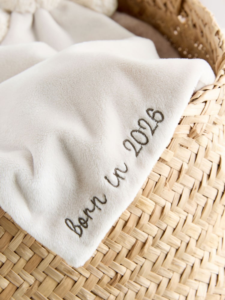 Brown Born in 2026 Bear Baby Comforter - Image 2 of 4 Brown Born in 2026 Bear Baby Comforter - Image 2 of 4