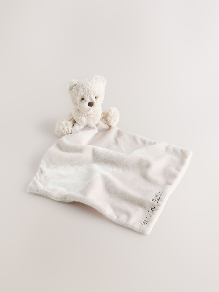 Brown Born in 2026 Bear Baby Comforter - Image 4 of 4 Brown Born in 2026 Bear Baby Comforter - Image 4 of 4