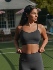 self. Pink/Cream Seamless Rib Long Line Bralette 2 Pack - Image 2 of 8