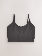 self. Pink/Cream Seamless Rib Long Line Bralette 2 Pack - Image 7 of 8