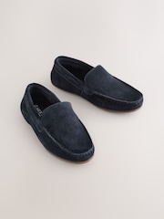 سويد أزرق داكن - أحذية بنعل سميك - صورة 1 من 5