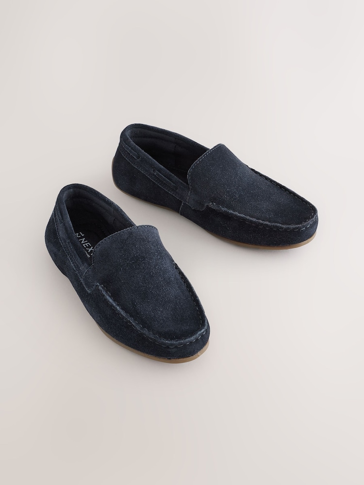 سويد أزرق داكن - أحذية بنعل سميك - صورة 1 من 5