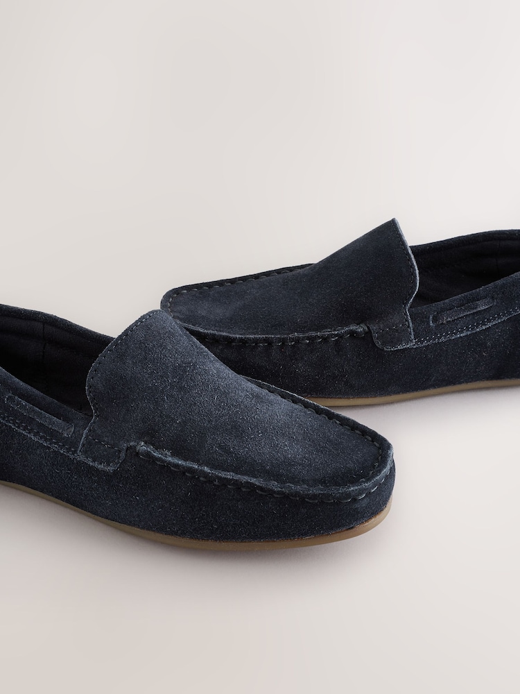 سويد أزرق داكن - أحذية بنعل سميك - صورة 5 من 5