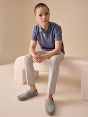 Grey Suede Standard Fit (F) Loafers - Image 3 of 9