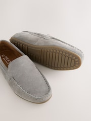 Grey Suede Standard Fit (F) Loafers - Image 8 of 9