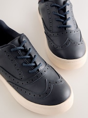 Navy Lace-up Brogue Shoes - Image 5 of 5