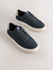 Navy Standard Fit (F) Lace up Smart Trainers - Image 1 of 5