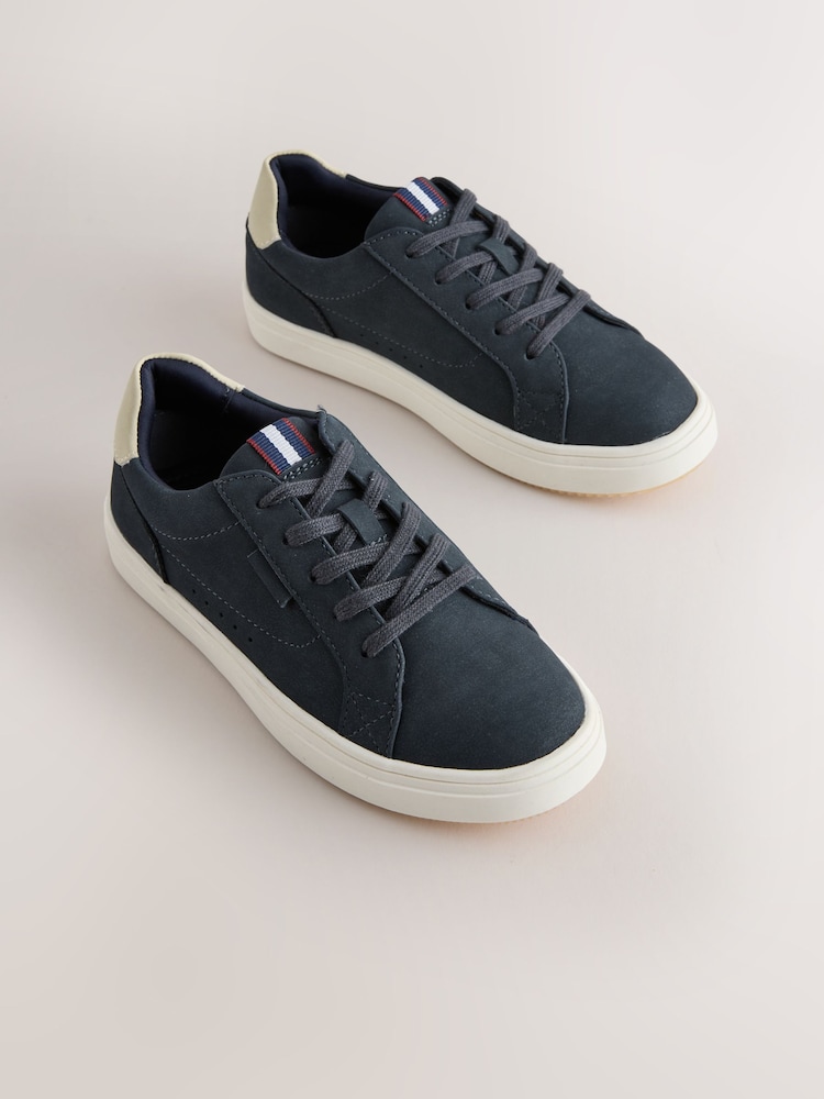 Navy Standard Fit (F) Lace up Smart Trainers - Image 1 of 5