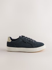 Navy Standard Fit (F) Lace up Smart Trainers - Image 2 of 5