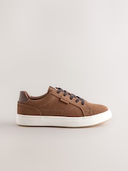 Tan Brown Standard Fit (F) Lace up Smart Trainers - Image 2 of 5