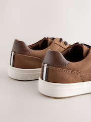 Tan Brown Standard Fit (F) Lace up Smart Trainers - Image 4 of 5