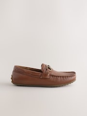 Tan Brown Leather Snaffle Standard Fit (F) Loafers - Image 2 of 5