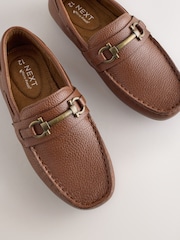 Tan Brown Leather Snaffle Standard Fit (F) Loafers - Image 3 of 5