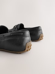 Black Leather Snaffle Standard Fit (F) Loafers - Image 4 of 5