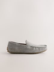 Grey Suede Wide Fit (G) Loafers - Image 6 of 9