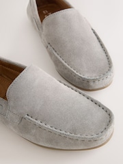 Grey Suede Wide Fit (G) Loafers - Image 7 of 9