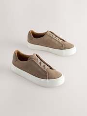 Neutral Standard Fit (F) Elastic Lace Smart Trainers - Image 1 of 5