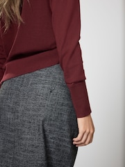 Grey Crosshatch Pencil Skirt - Image 5 of 9