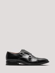 Hawes & Curtis Black Monk Shoes - Image 1 of 5