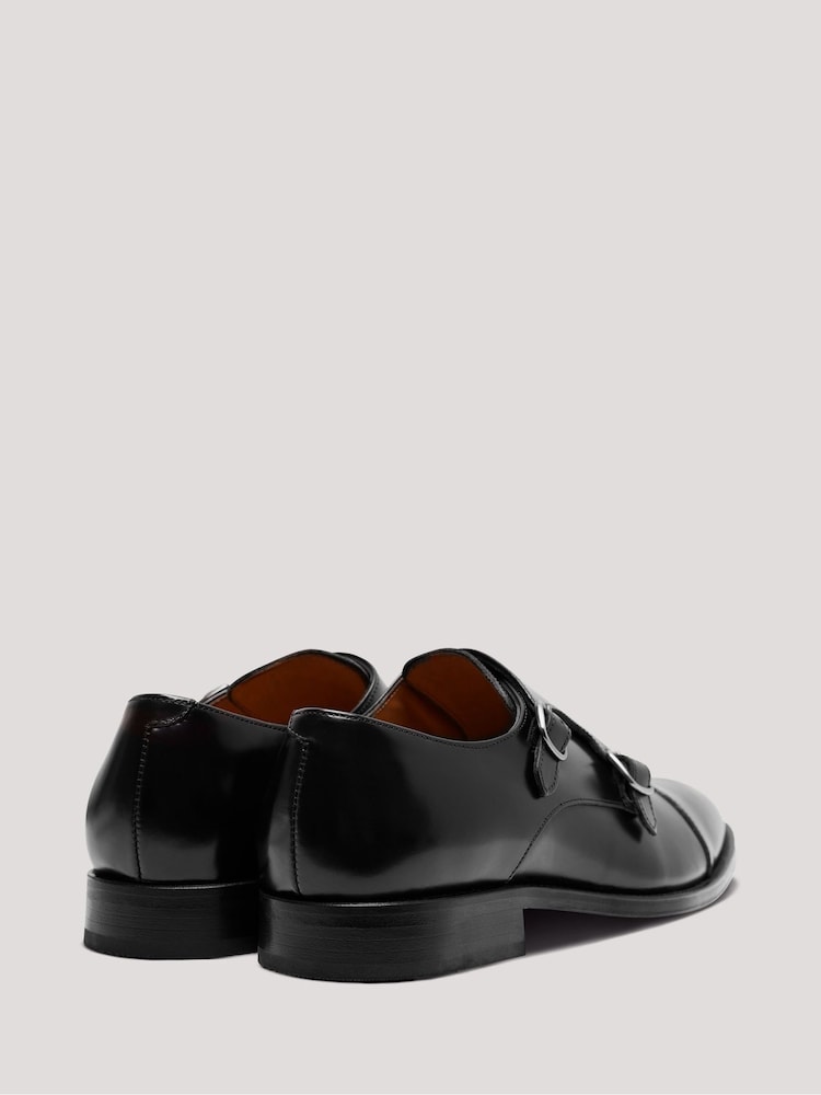 Hawes & Curtis Black Monk Shoes - Image 2 of 5