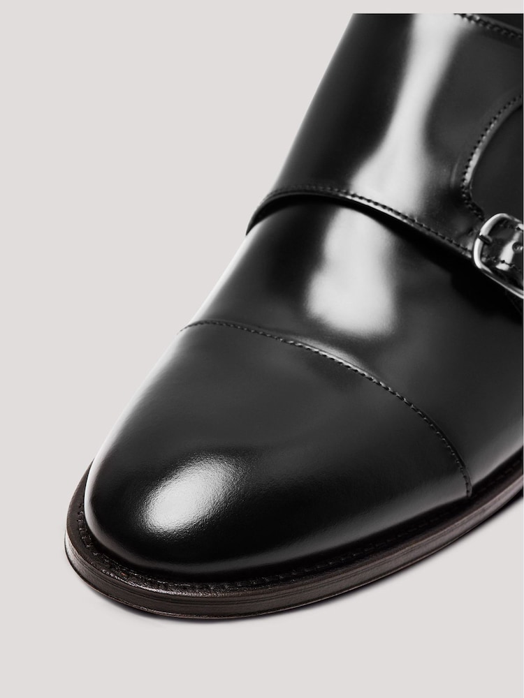 Hawes & Curtis Black Monk Shoes - Image 5 of 5