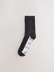 Christmas All Over Character Footbed Ankle Socks 4 Pack - Image 6 of 7
