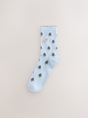 Christmas All Over Character Ankle Socks 4 Pack - Image 5 of 7