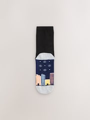 Christmas Scene Footbed Ankle Socks 4 Pack - Image 3 of 7
