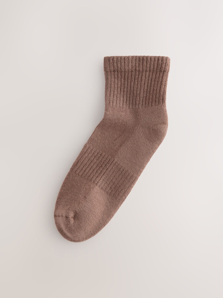 Neutral Cushion Sole Ribbed Sport Cropped Ankle Socks 3 Pack With Arch Support - Image 2 of 6 Neutral Cushion Sole Ribbed Sport Cropped Ankle Socks 3 Pack With Arch Support - Image 2 of 6