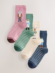 Heritage Woodland Animal - Nogavice za gležnje 4 paket - Slika 1 iz 7