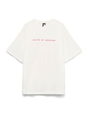 VERO MODA Relaxed Fruit Print Back Graphic Print 100% Organic Cotton White T-Shirt - Imagen 6 de 7