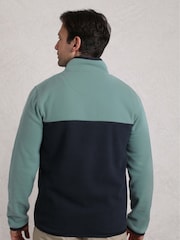 Weird Fish Blue Tristan Colour Block Micro Fleece - Image 2 of 7