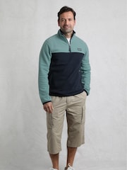 Weird Fish Blue Tristan Colour Block Micro Fleece - Image 3 of 7