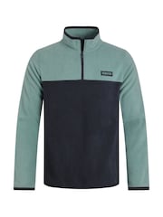 Weird Fish Blue Tristan Colour Block Micro Fleece - Image 6 of 7