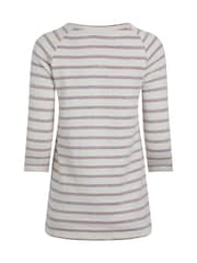 Weird Fish White 100% Cotton Ives Loopback Stripe Tunic Top - Image 6 of 6