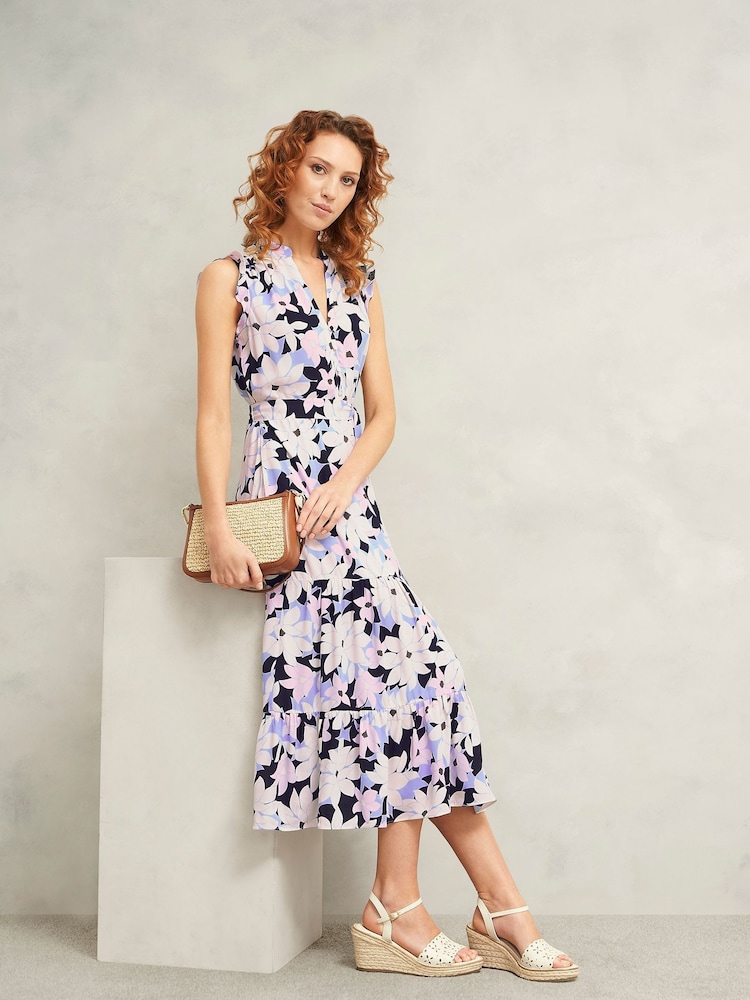Hobbs White Shauna Dress - Image 1 of 5 Hobbs White Shauna Dress - Image 1 of 5