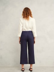 Hobbs Blue 100% Linen Josephine Trousers - Image 2 of 4