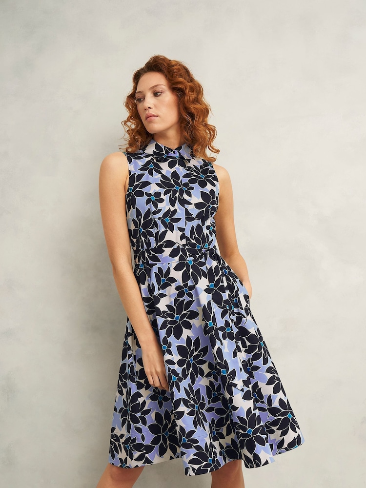 Hobbs Blue Beki Dress - Image 1 of 4
