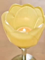 Glass Flower Tea Light Holder - Obraz 3 z 4