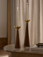 Brown Mango Wood N.Premium Candle Holder - Image 5 of 8