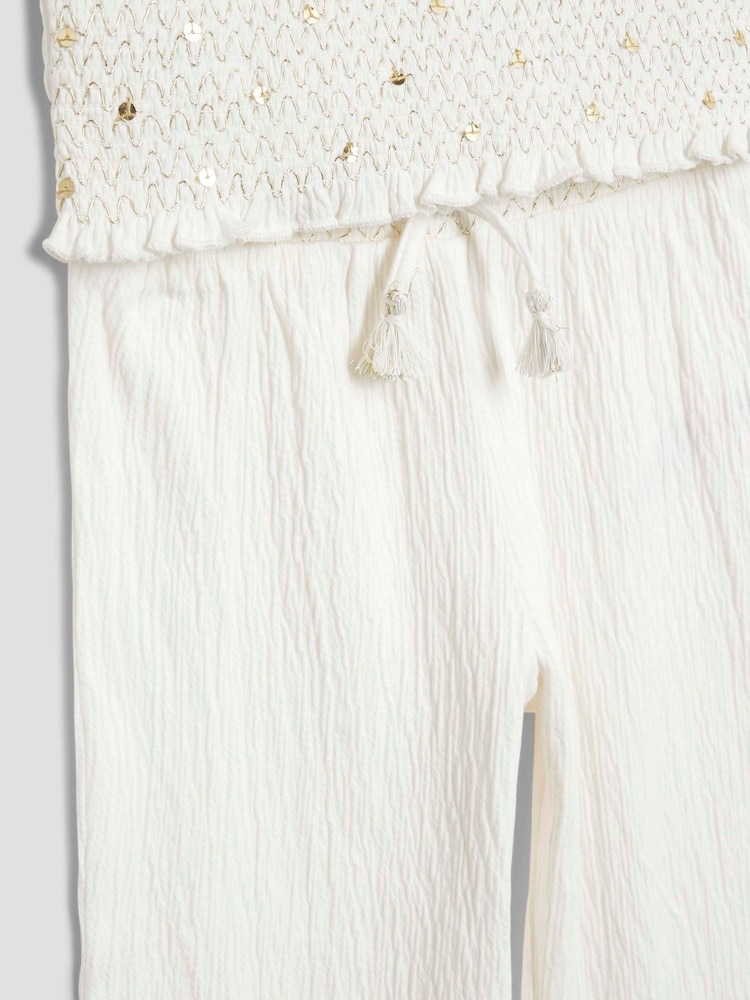 River Island White Girls Sequin Top and Trousers Set - Image 2 of 2