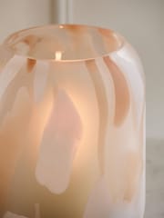 磨砂五彩纸屑玻璃烛台 - 图片3 / 4