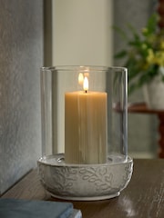 Natural Ceramic Embossed Hurricane - Image 2 of 3