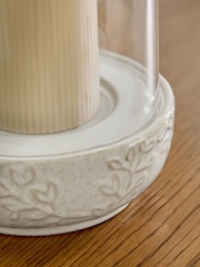 Natural Ceramic Embossed Hurricane - Image 3 of 3