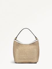 Radley London Small Bathurst Mews Raffia Open Top Grab Brown Bag - Image 2 of 5